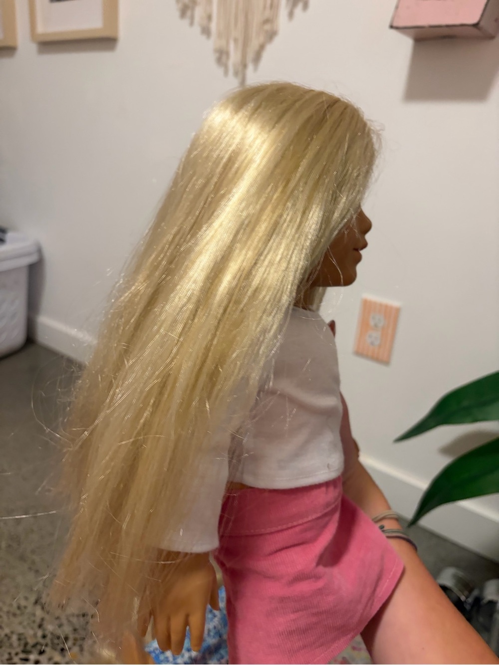 American Girl Blonde Doll in White Top and Pink Skirt - Picture 3 of 4